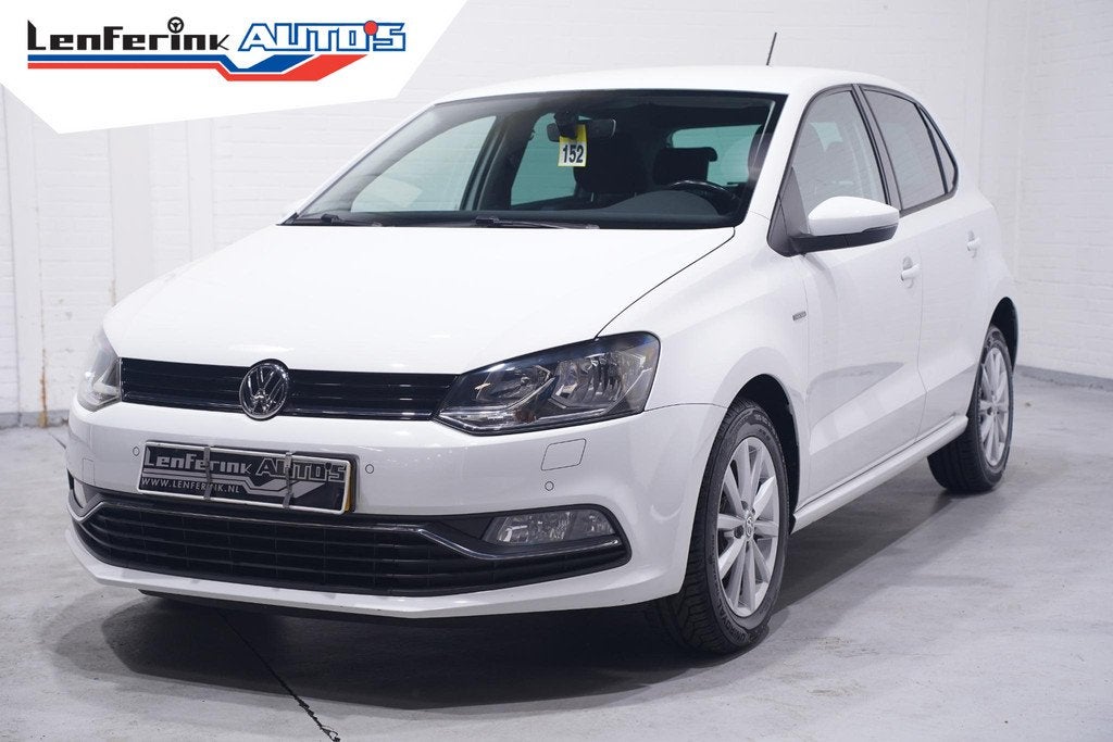 Volkswagen Polo 1.0 Lounge Clima Apple Carplay PDC v+a Stoel, Stof, Gebruikt, Euro 6, Wit