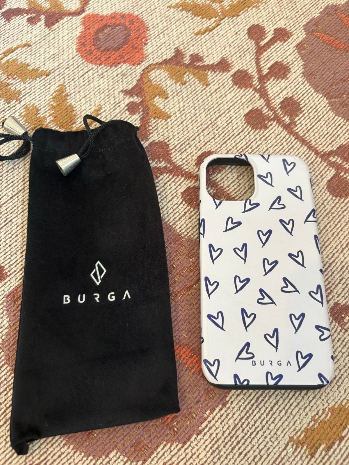 Burga hoesje met hartjespatroon voor iPhone 11, Kunststof, IPhone 11, Gebruikt, Hoesje of Tasje
