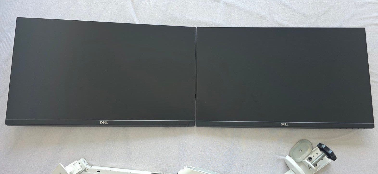 Stevige Monitor Arm met Dubbele Monitoren en Kabels, IPS, Ophalen of Verzenden, Zo goed als nieuw, DELL