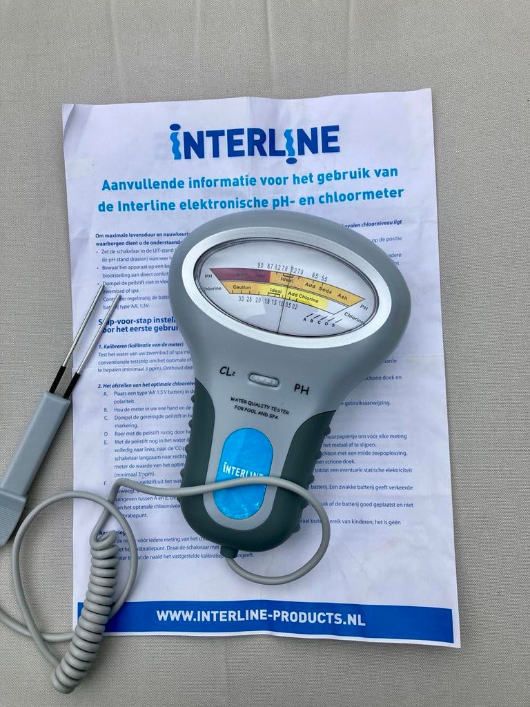 Interline electronische pH- en Chloormeter, Ophalen, Zo goed als nieuw, Overige typen