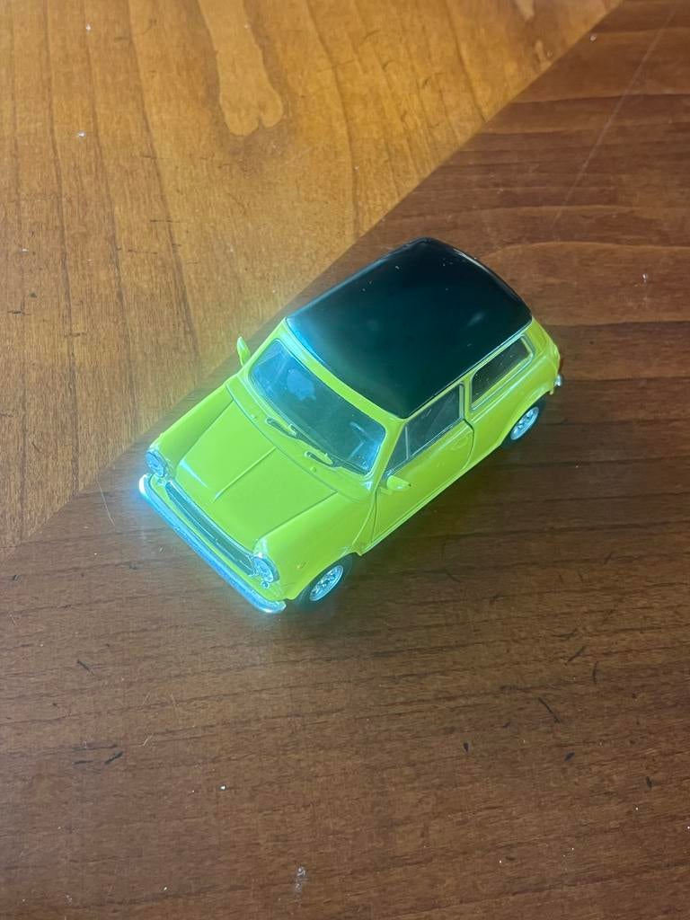 Welly Mini Cooper 1300 Modelauto Geel Zwart, Ophalen of Verzenden, Zo goed als nieuw, Auto, Overige merken
