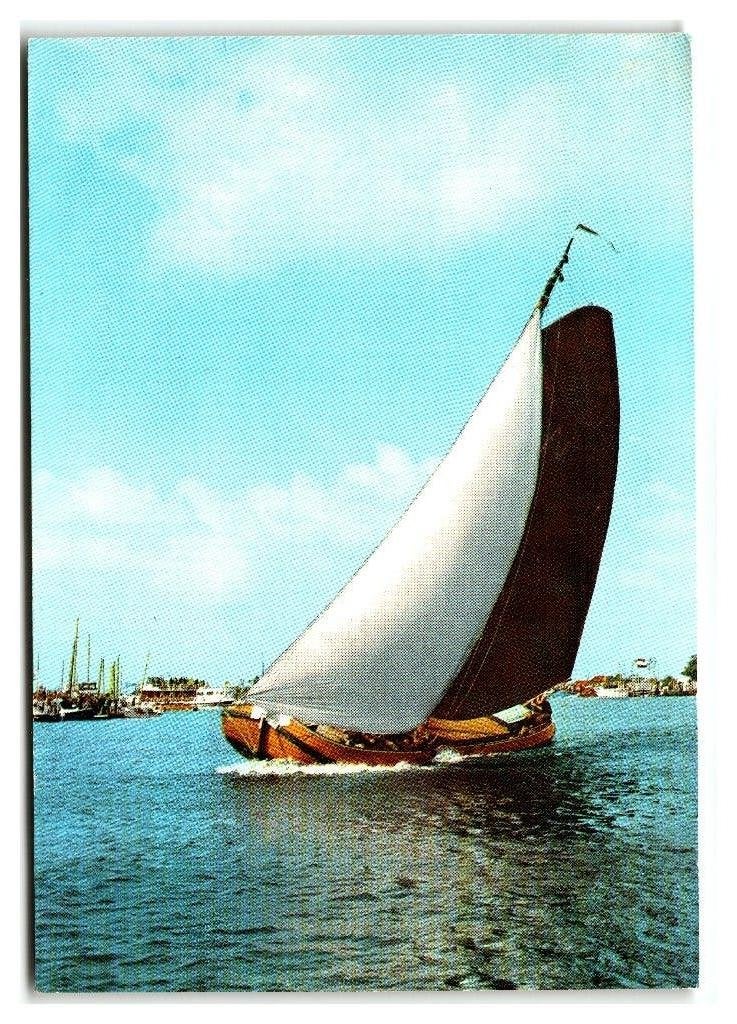 Woudsend, Skûtsje "Woudsend" Opruimingskaart, Verzenden, 1960 tot 1980, Ongelopen, Friesland