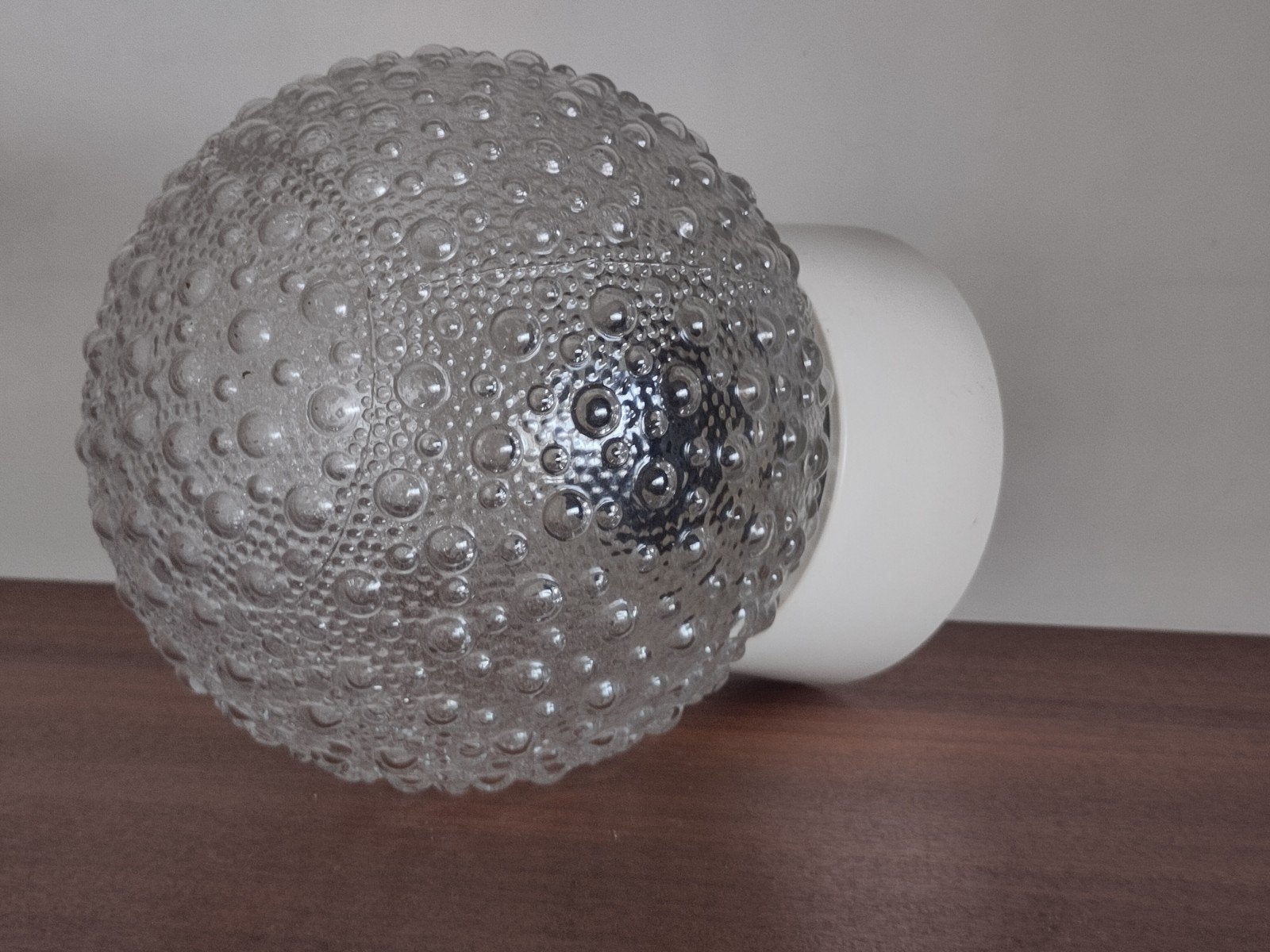 Vintage glazen bubbel lampje jaren 70 lamp space age stijl, Gebruikt, 18 cm, ., Glas