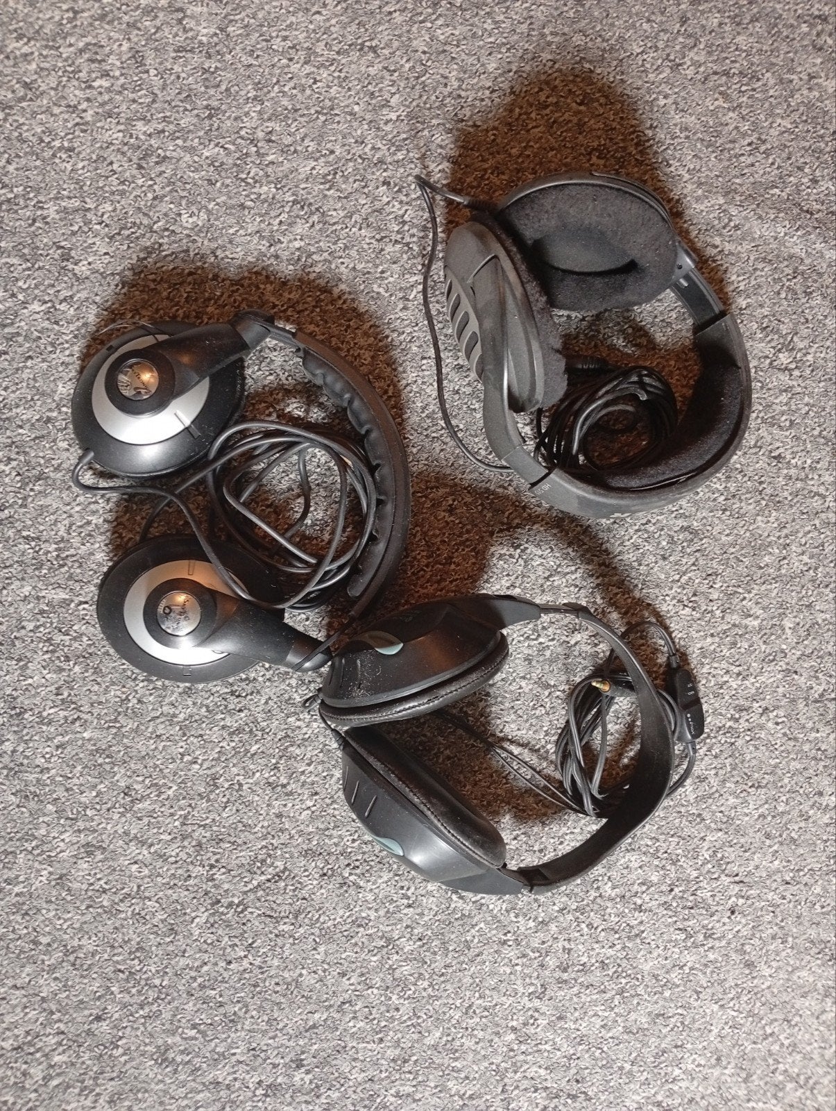Partij van 3 gebruikte koptelefoons, Overige merken, Ophalen of Verzenden, Over-ear, Zwart