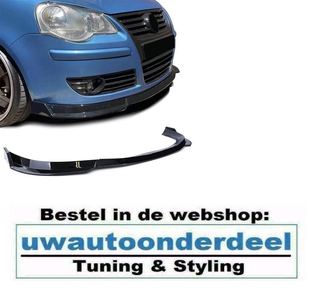 Spoiler Voorspoiler Splitter Lip Hoogglans Zwart Voor VW Pol, Verzenden, Automotive Parts, A.parts@hotmail.nl, Trasmolenlaan 12 3447 GZ Woerden