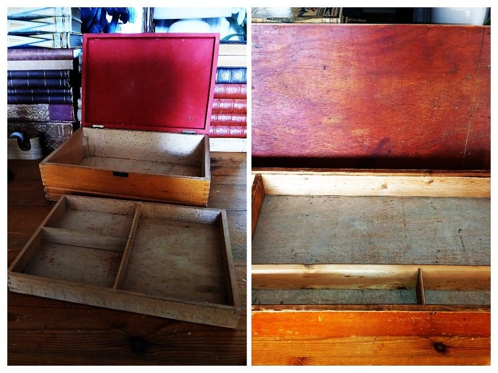 Houten oude vintage kistjes hout brocante, Ophalen of Verzenden