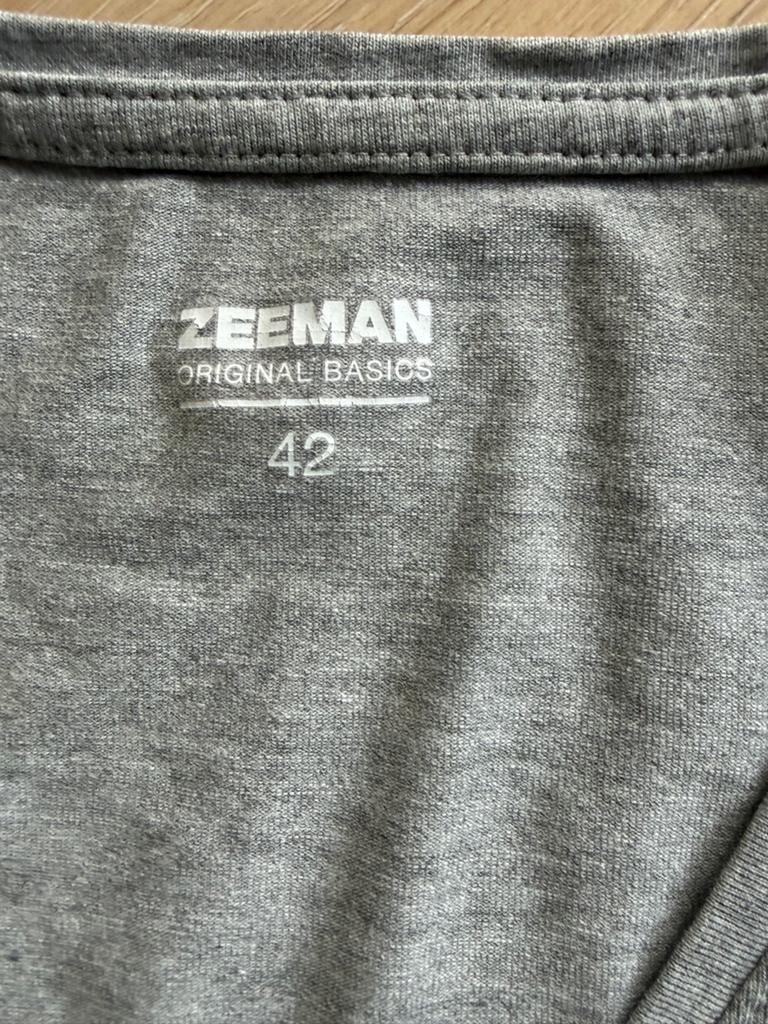Grijs Zeeman T-shirt met V-hals, maat 42, Kleding | Dames, T-shirts, Maat 42/44 (L), Ophalen of Verzenden, Korte mouw, Grijs