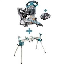 Makita afkortzaag met accu bijna nieuw, Doe-het-zelf en Verbouw, Gereedschap | Zaagmachines, Zo goed als nieuw, Afkortzaag, 1200 watt of meer