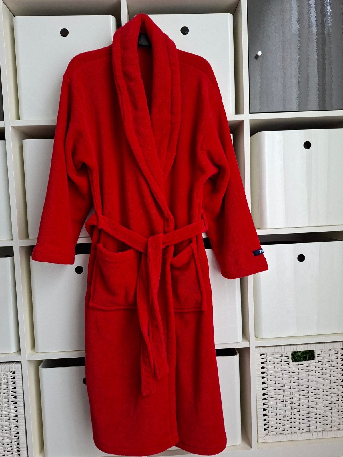 Badjas zgan, Ophalen of Verzenden, Zo goed als nieuw, Rood