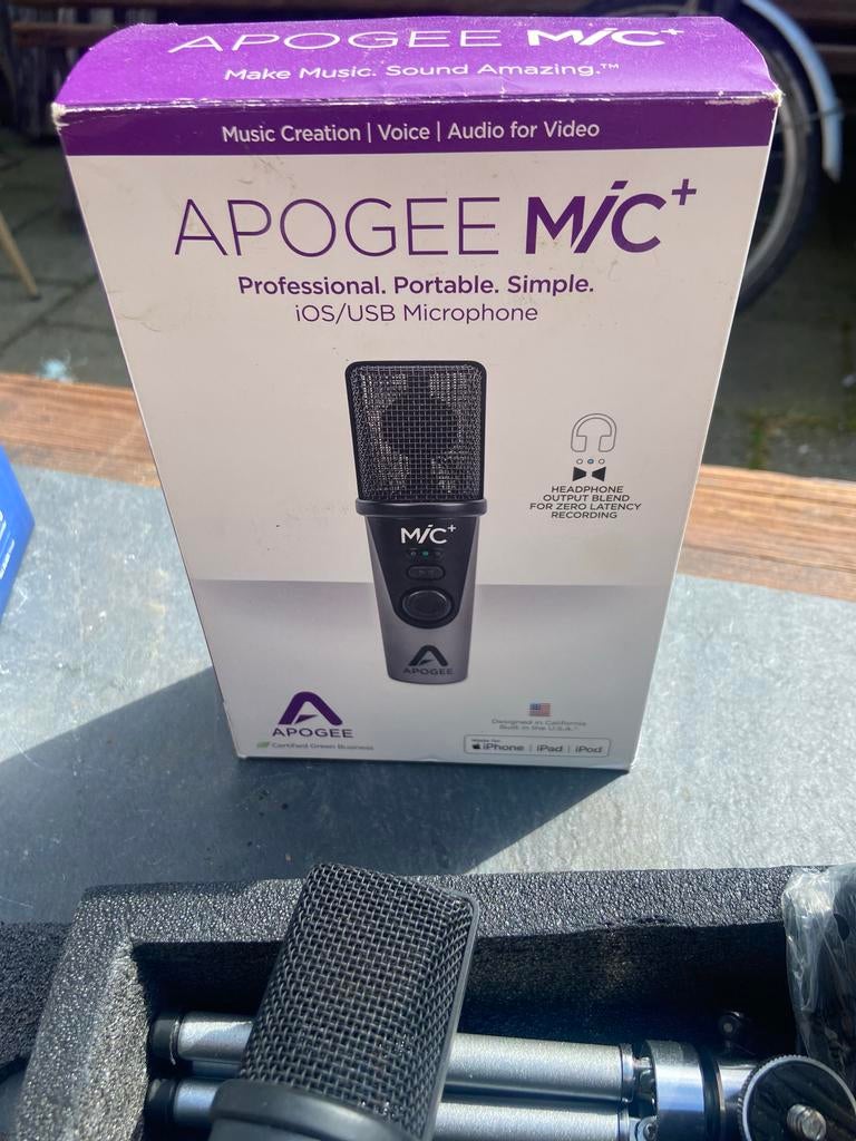 Apogee Mic Plus - Professionele USB Microfoon, Muziek en Instrumenten, Microfoons, Ophalen of Verzenden, Zo goed als nieuw, Studiomicrofoon
