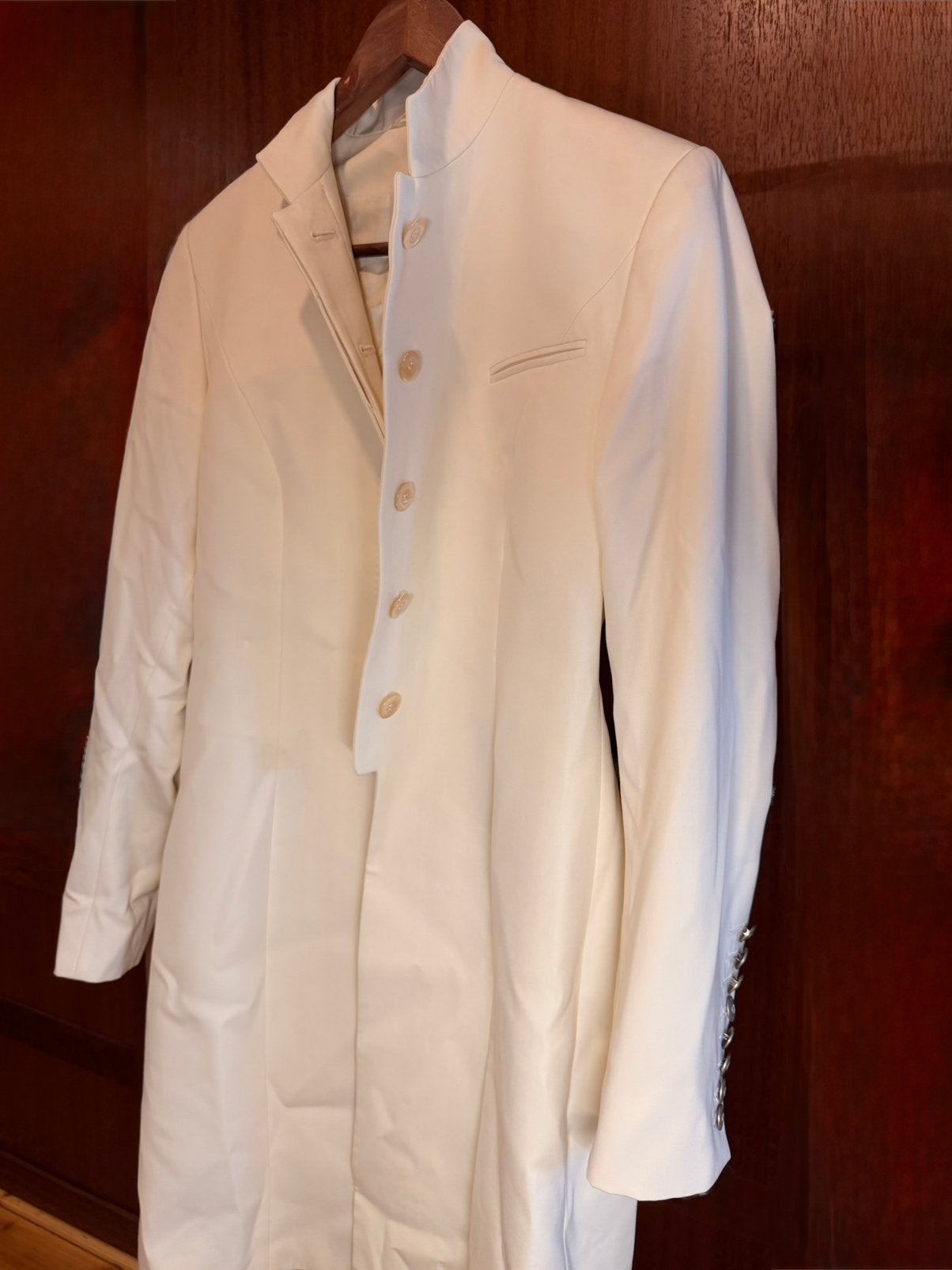 PAUW Amsterdam Elegante Witte Lange Jas, Ophalen of Verzenden, Zo goed als nieuw, Wit