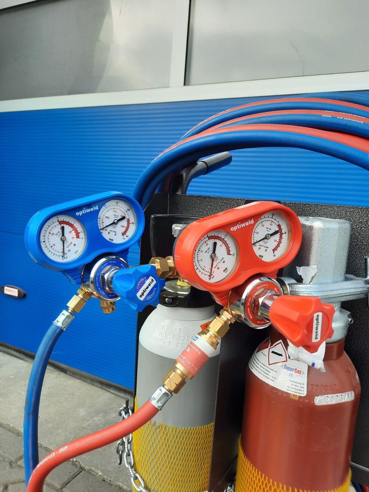 GLOOR Snijbranderset compleet met Supergas eigendomflessen!, Gloor, Zwitserland, Info@bolkmachinehandel.nl, Nieuw