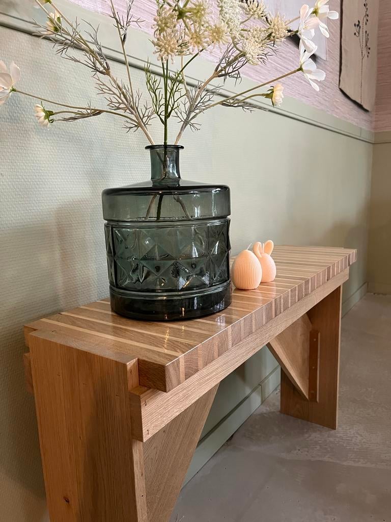 Stijlvol houten bankje - Perfect voor hal of decoratie, Huis en Inrichting, Banken | Voetenbanken en Poefen, 50 tot 75 cm, Nieuw