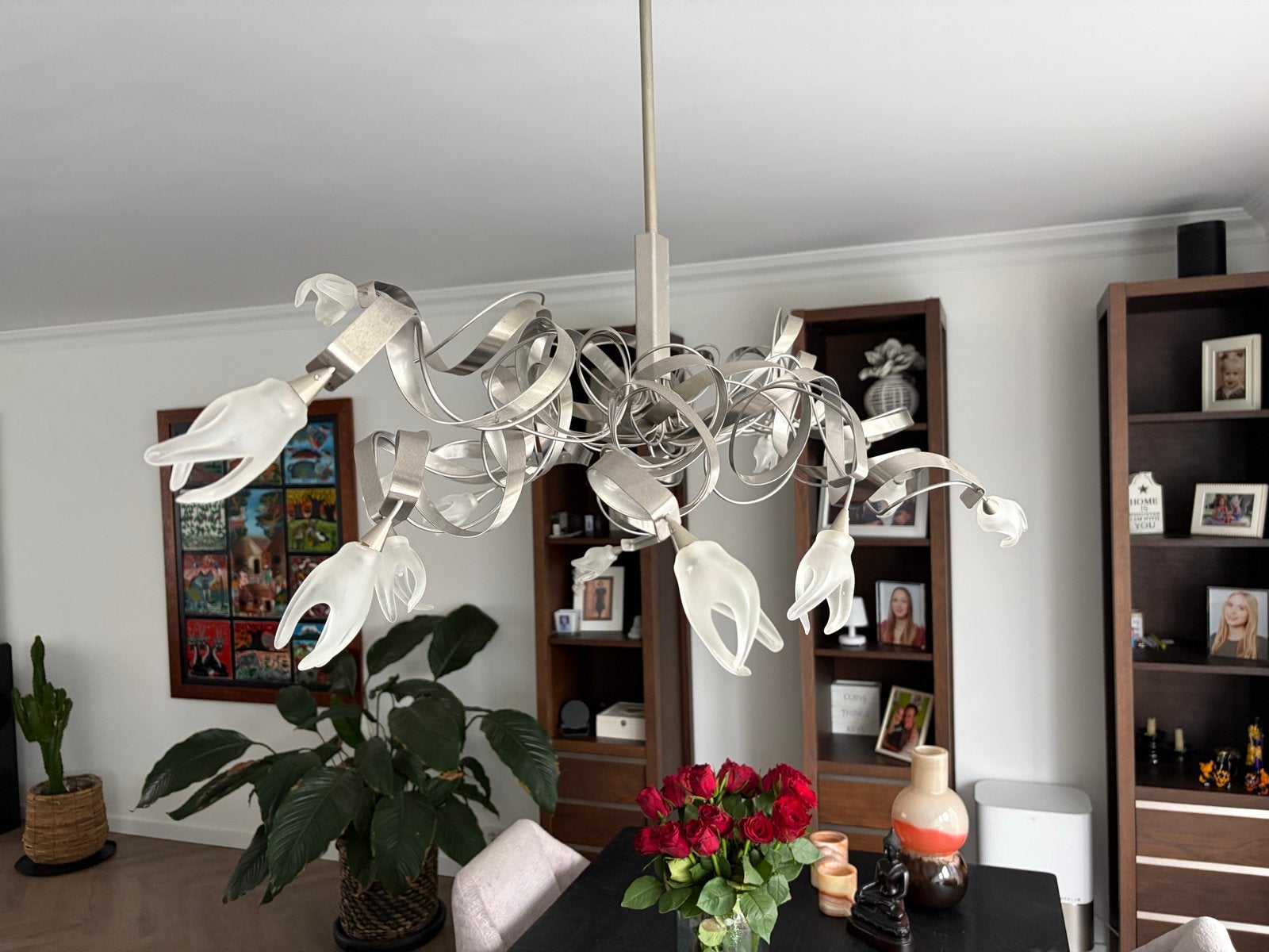 Harco Loor Design hanglamp Lijn Guirlande met 15 lichtpunten, Huis en Inrichting, Ophalen, Zo goed als nieuw, Glas, Overige fittingen