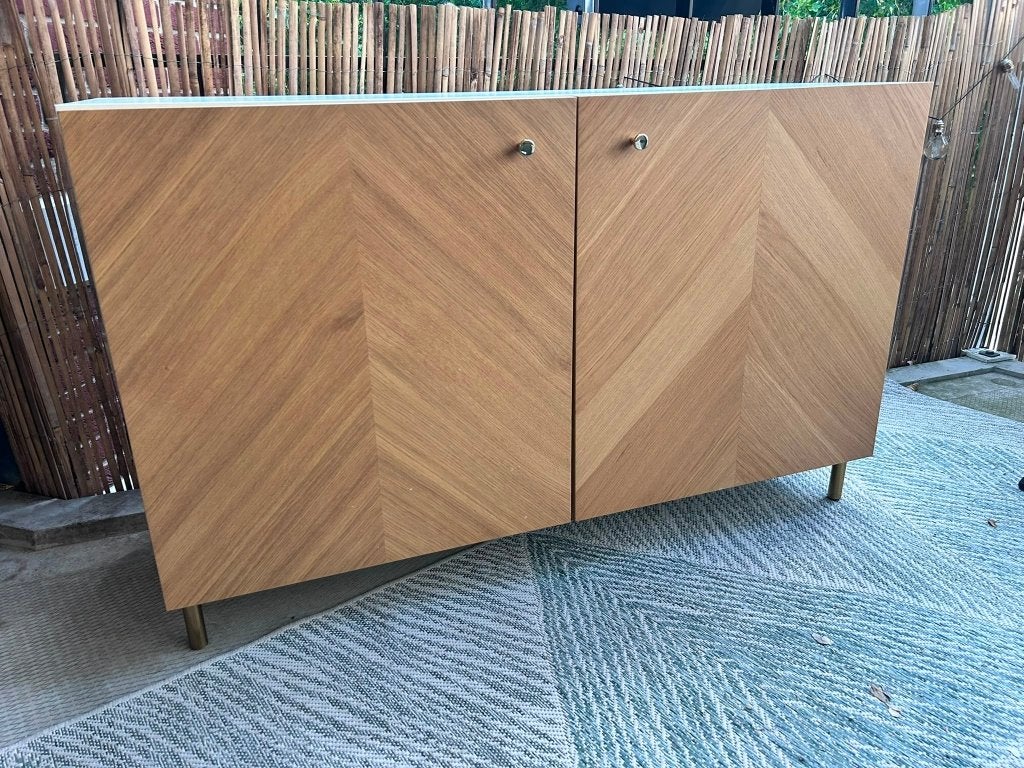 TV meubel Ikea visgraatdeuren, Ophalen, Gebruikt, 150 tot 200 cm, Minder dan 100 cm
