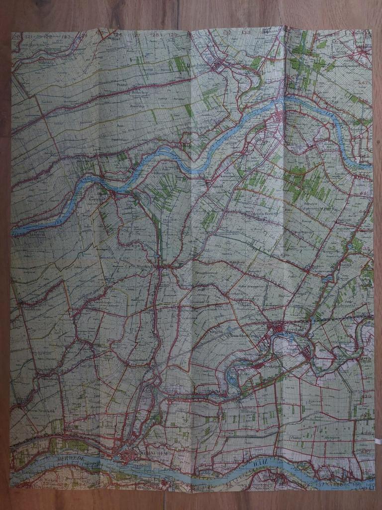038O / stafkaart van Gorinchem uit 1936, Boeken, Atlassen en Landkaarten, Ophalen of Verzenden, 1800 tot 2000, Landkaart, Zo goed als nieuw