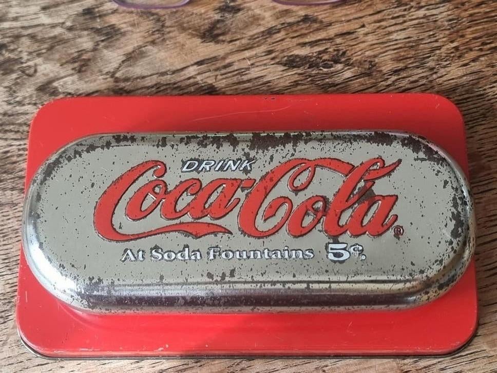 Coca-Cola etui. Blik, Ophalen of Verzenden, Gebruikt