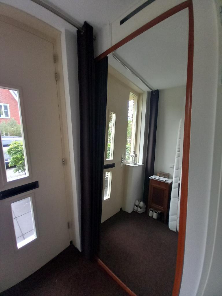 Spiegel facet geslepen kersenhout, Ophalen, Rechthoekig, 100 tot 150 cm, 200 cm of meer