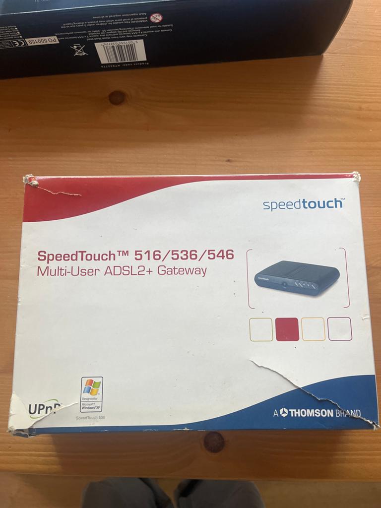 SpeedTouch 516/536/546 Multi-User ADSL2+ Gateway, Computers en Software, Routers en Modems, Gebruikt, Router met modem, Ophalen of Verzenden