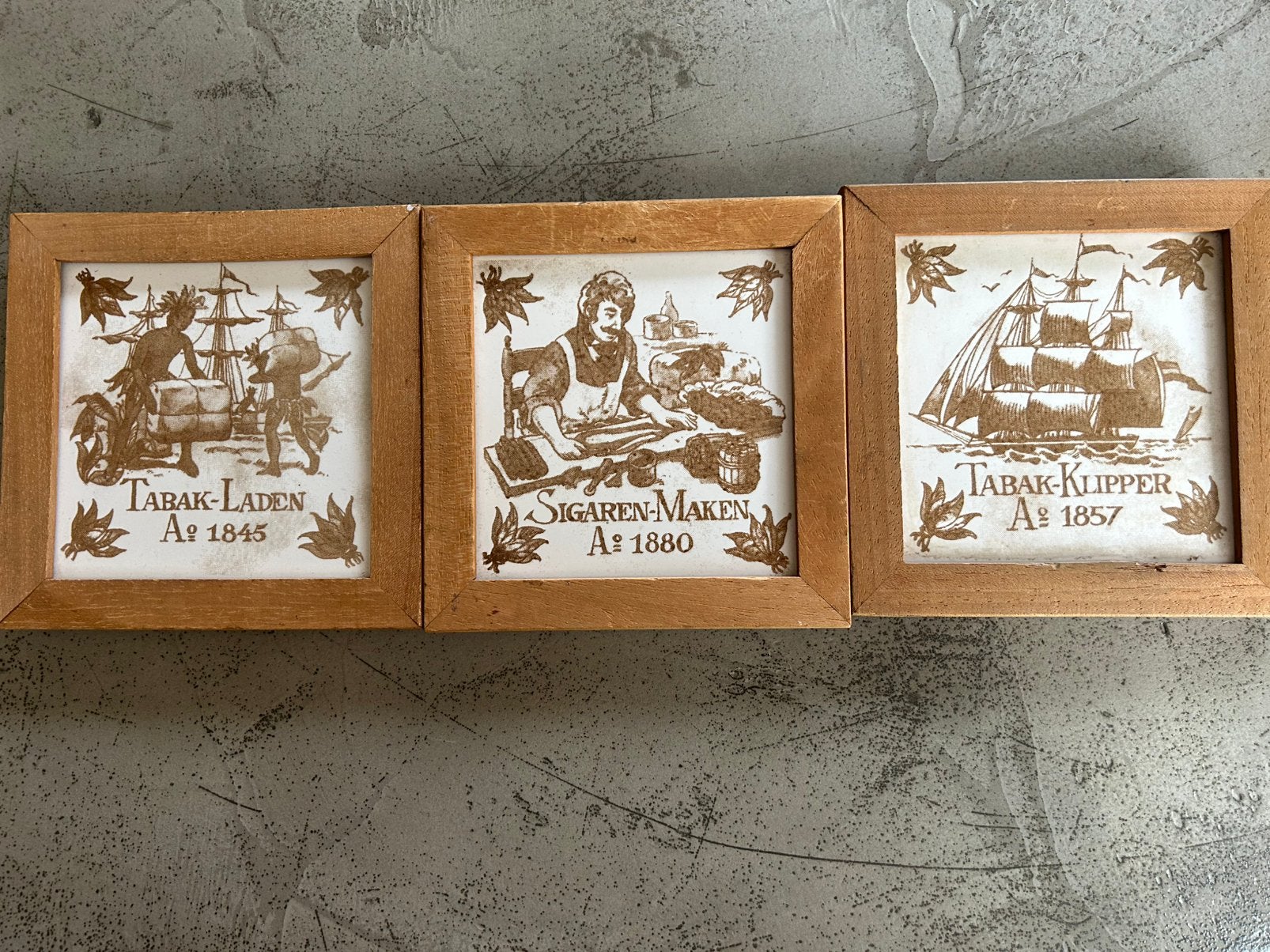3 stuks Agio tabaks tegels, Antiek en Kunst, Ophalen of Verzenden