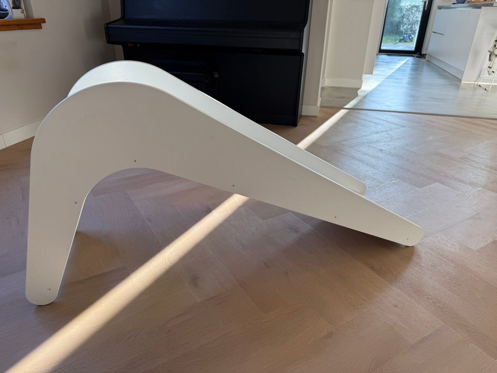Jupiduu houten glijbaan, Ophalen, Gebruikt