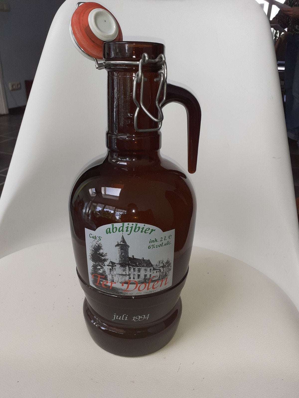 Abdijbier grote 2 liter beugelfles, Ophalen of Verzenden, Zo goed als nieuw, Overige typen, Overige merken