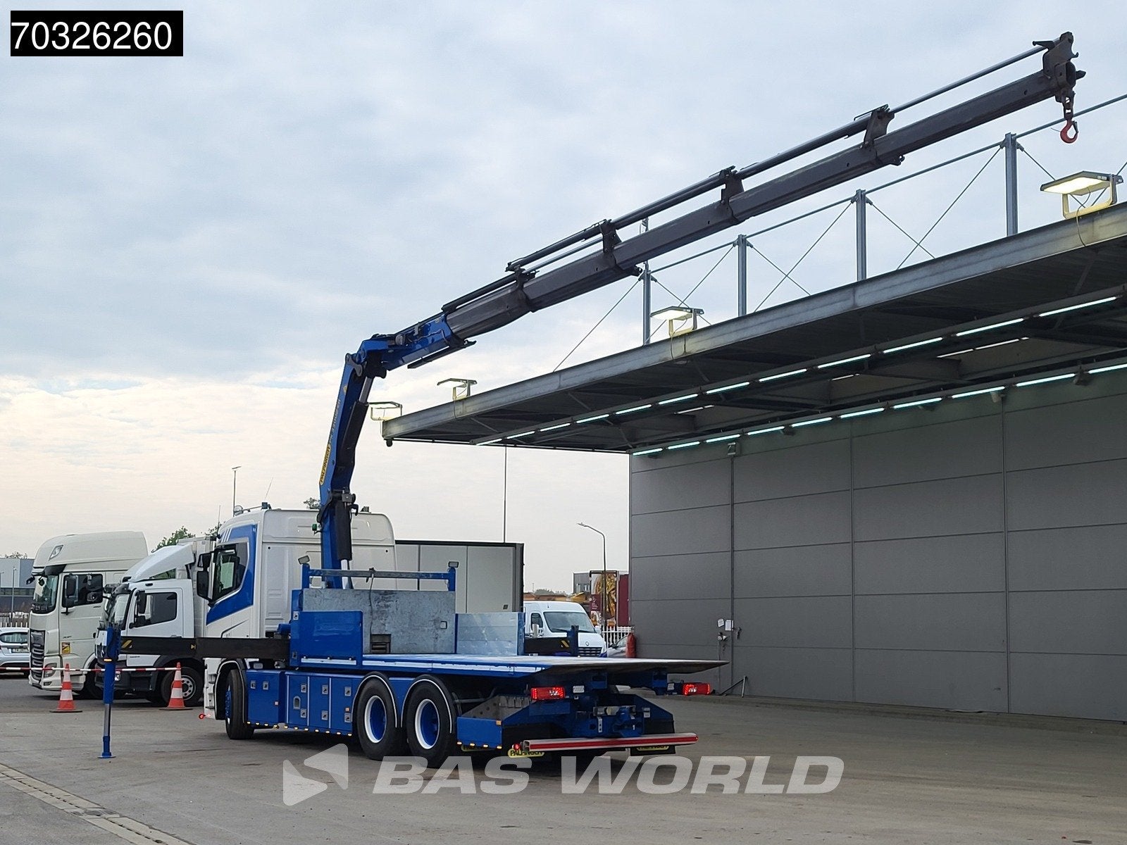 Scania R R580 6X2 Abschleppwagen Palfinger PK33002 EH Crane, Auto's, Automaat, Euro 6, Scania, Wit