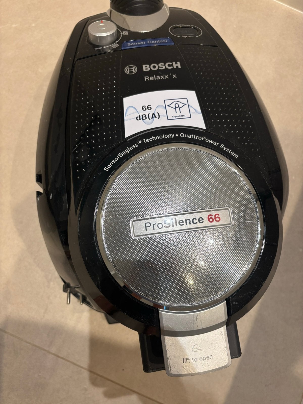 Bosch Relaxx'x ProSilence 66 sledestofzuiger, Witgoed en Apparatuur, Stofzuigers, Ophalen, Gebruikt, Bosch, Sledestofzuiger