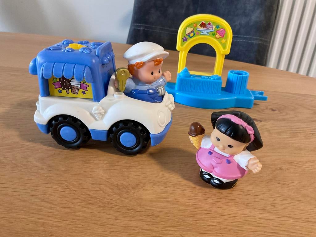 Little People: ijsco wagen met geluid + verkoopstalletje, Ophalen of Verzenden, Zo goed als nieuw