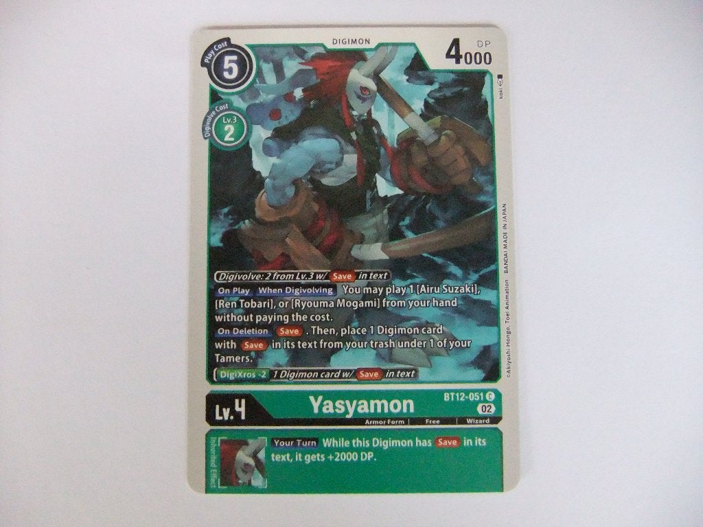 Digimon Card Game Yasyamon BT12-051, Verzenden, Zo goed als nieuw, Losse kaart
