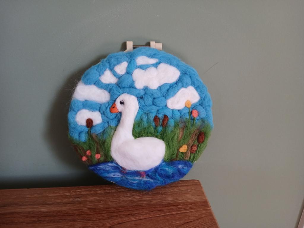 Wolvilten schilderij, Ophalen of Verzenden, Nieuw, Figuurtje(s)