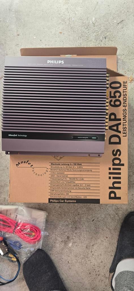 Philips DAP 650 Eindversterker - Krachtige Car Audio, Overige merken, Overige systemen, Ophalen of Verzenden, Zo goed als nieuw