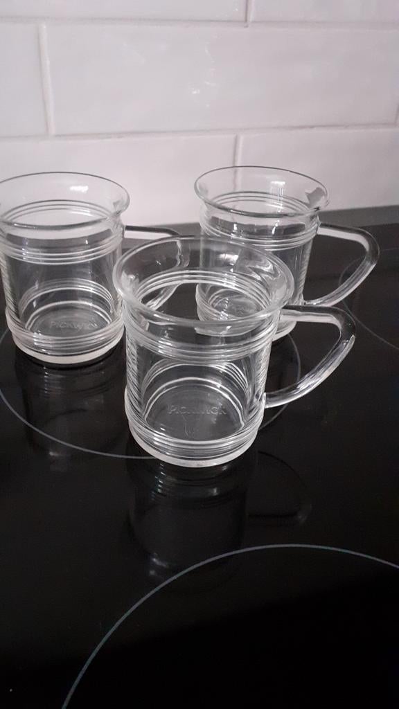 Jan des Bouvrie Theeglazen voor Pickwick (3 stuks), Ophalen of Verzenden, Wit, Overige merken, Glas