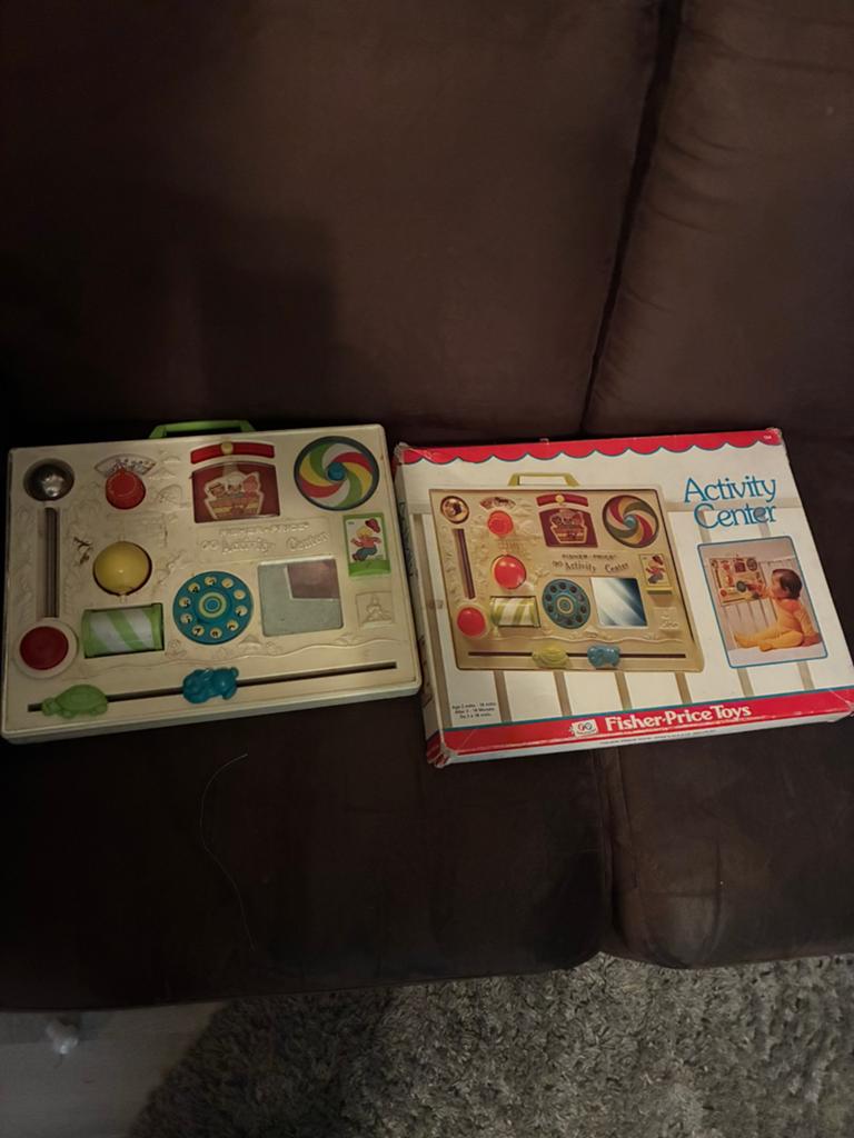 Vintage Fisher-Price Activity Center Speelbord, Kinderen en Baby's, Speelgoed | Fisher-Price, Ophalen, Gebruikt, Speelset