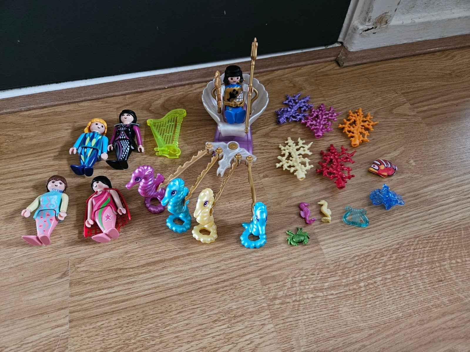 playmobil onderwater wereld zeemeermin zeepaardjes koraal, Complete set, Fantasy, Ophalen of Verzenden, Zo goed als nieuw