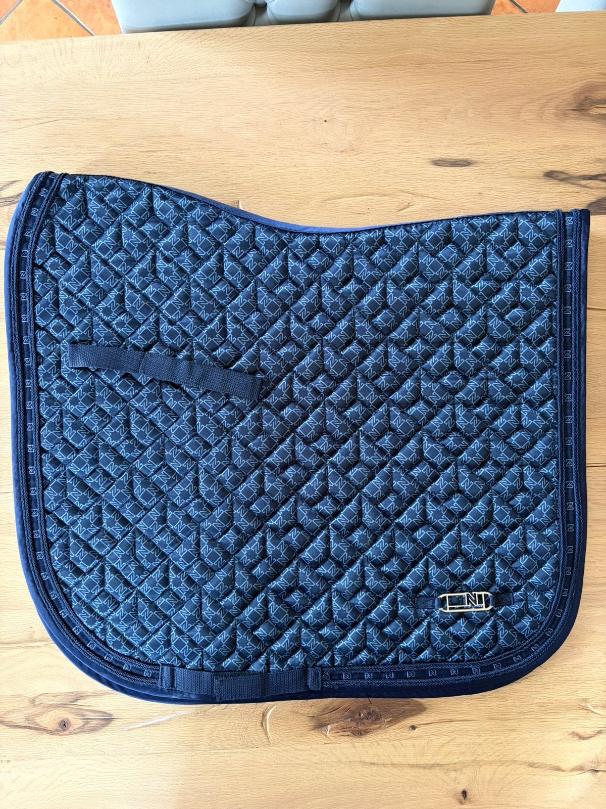 Nikkie dressuur dekje full blauw zwart zgan, Mesh, Zo goed als nieuw, Blauw, Full (L)