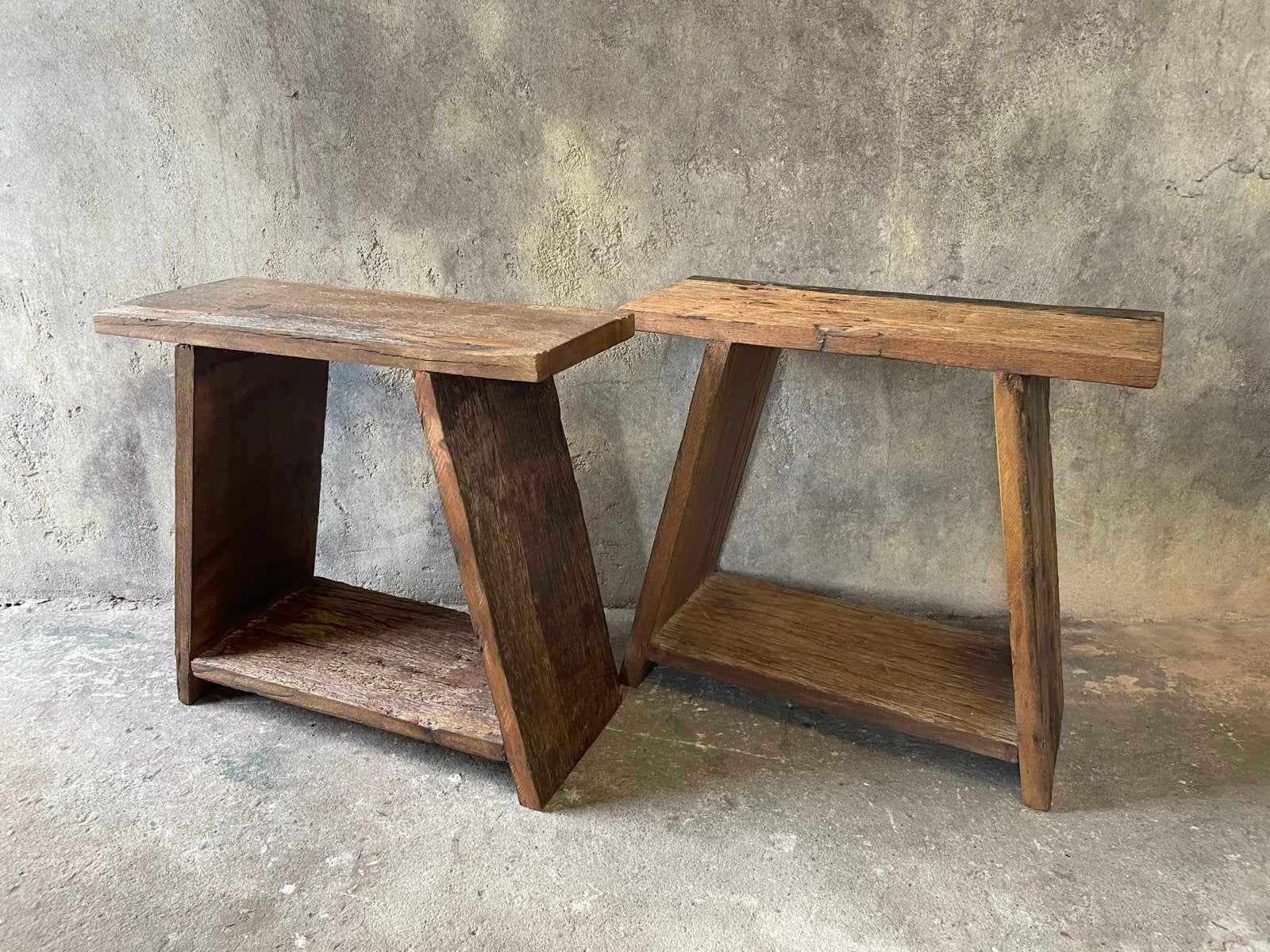 Stoere, sobere krukjes van truckbodywood, Ophalen of Verzenden, Gebruikt, Hout