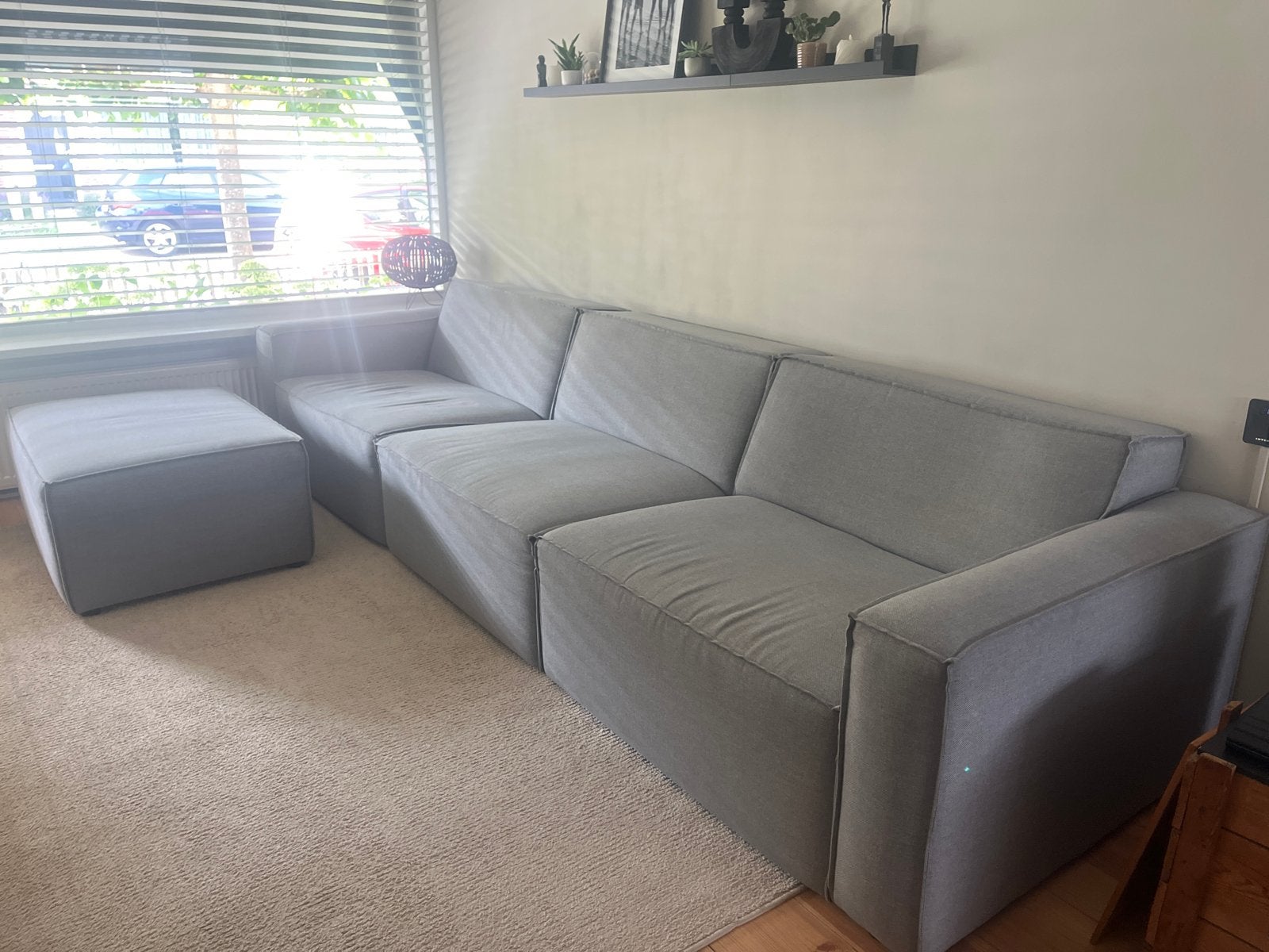 Comfortabele modulaire bank met gebruikerssporen, Ophalen, Gebruikt, 300 cm of meer, 75 tot 100 cm