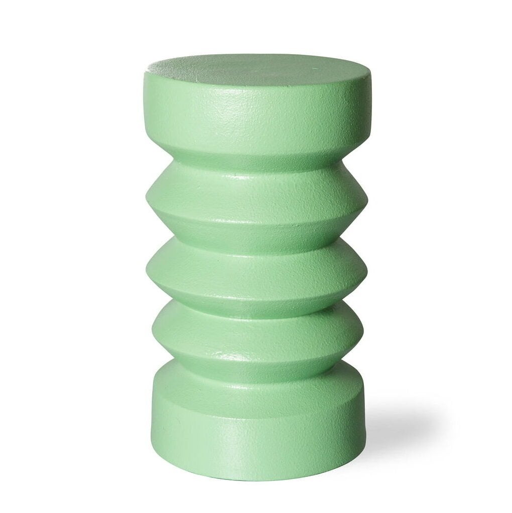 HK LIVING Stoneware Bijzettafel - Mintgroen, Huis en Inrichting, Ophalen, Rond, Nieuw, Overige materialen