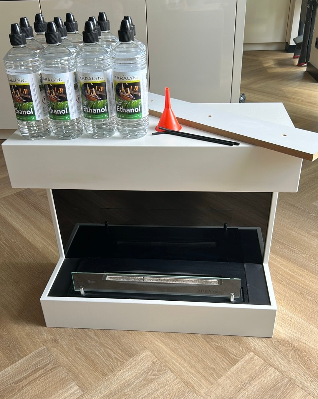 Complete Ruby Fires Bio-Ethanol Wandhaard (5820B), Ophalen, Gebruikt, Hangende haard, Overige soorten