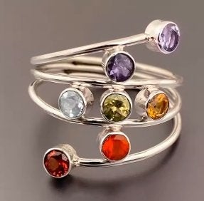 Moderne 925 sterling ziveren ring mer ronde zirkonen, Sieraden, Tassen en Uiterlijk, Nieuw, Ophalen of Verzenden, 17 tot 18, Met edelsteen