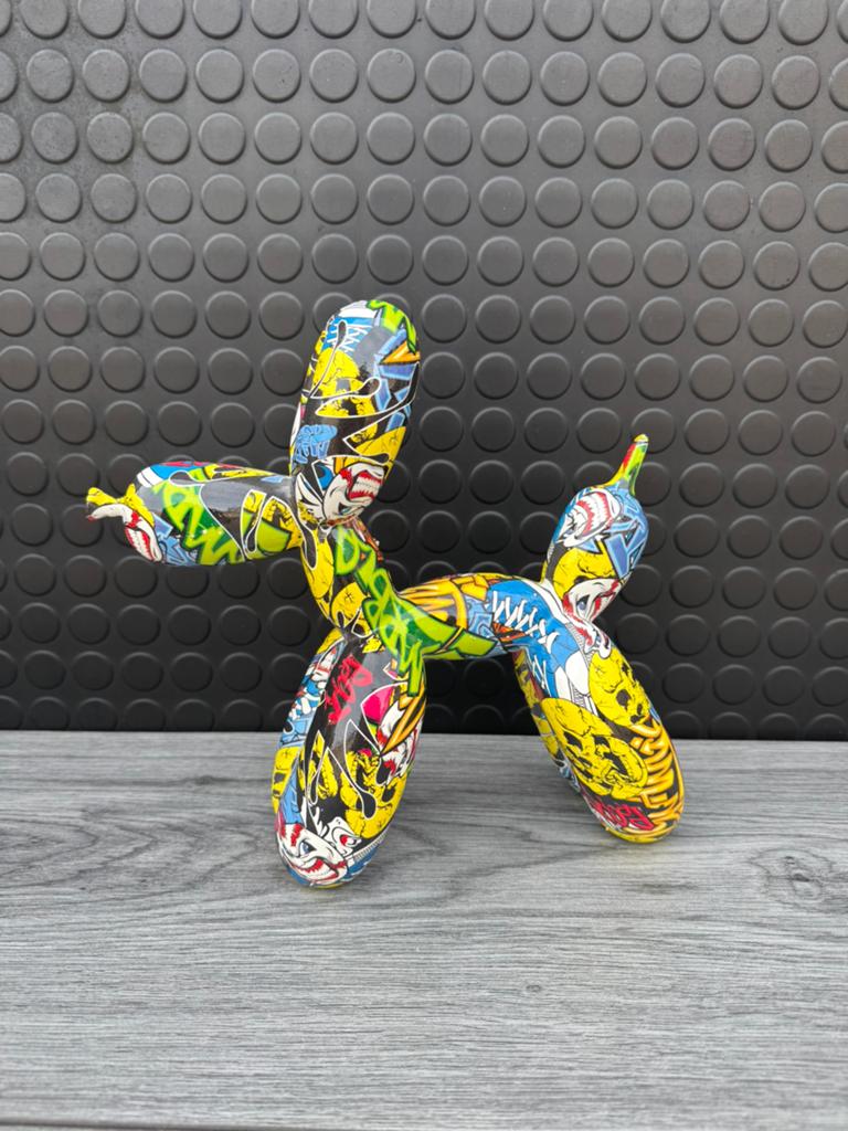 ballon hond (graffiti) 25x25cm/Nieuw!, Verzamelen, Ophalen of Verzenden, Nieuw, Dier