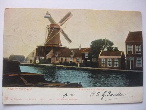 P197 Amsterdam - Krijtmolen aan de Baarsjes - 1903, Verzamelen, Verzenden, Voor 1920, Gelopen, Noord-Holland