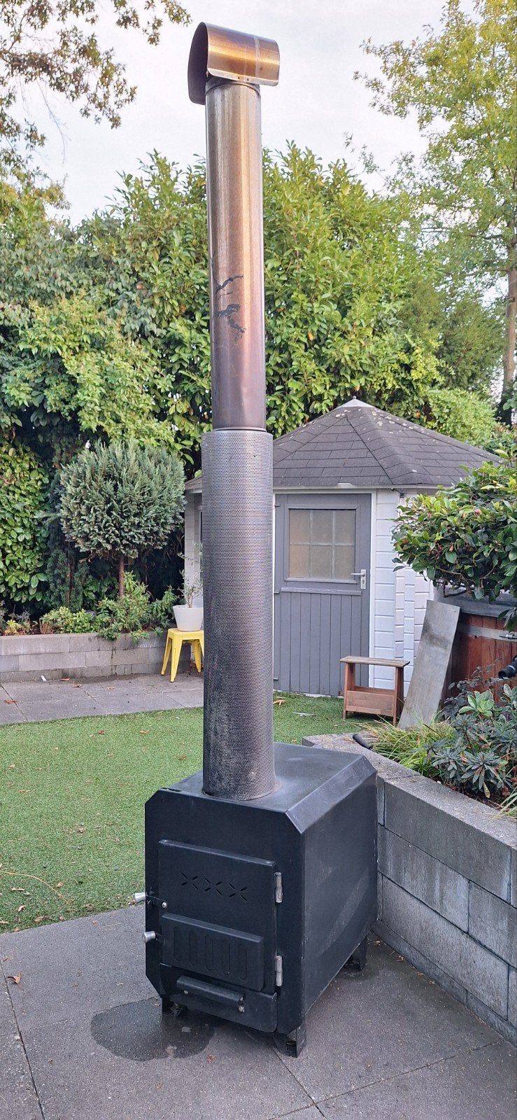 Houtkachel Hottub 45kW - Krachtige Externe Kachel, Tuin en Terras, Vuurkorven, Ophalen, Gebruikt