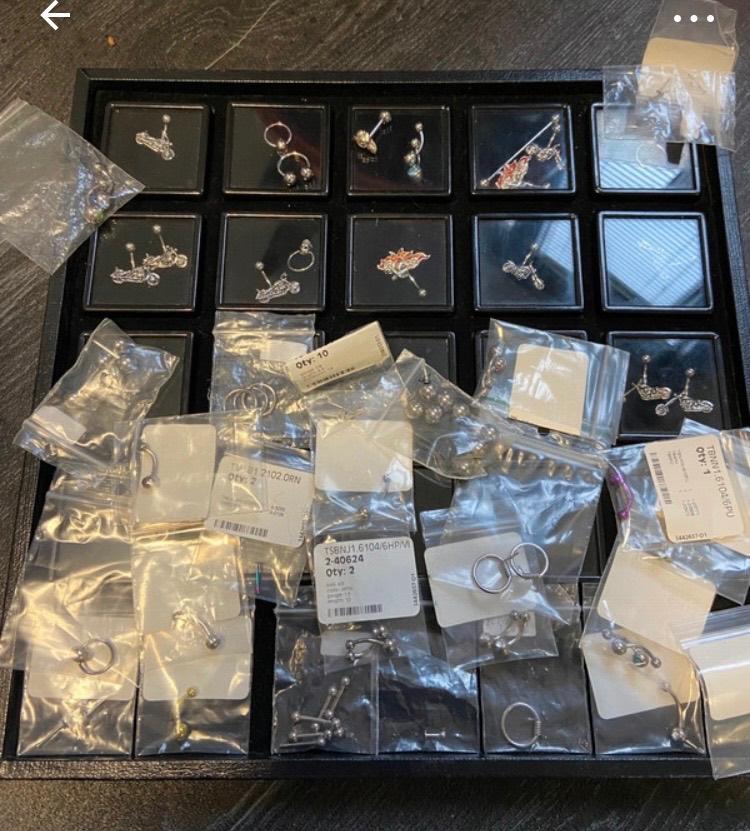 67 titaan piercings van alles wat, Ophalen of Verzenden, Nieuw, Staal, Overige typen