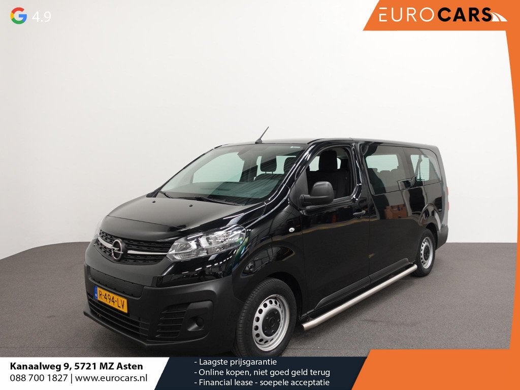 Opel Vivaro-e Combi L3H1 75 kWh 9-persoons PERSONENBUS Airco, Auto's, Opel, Overige carrosserieën, 110 €/maand, 329 km, Zwart