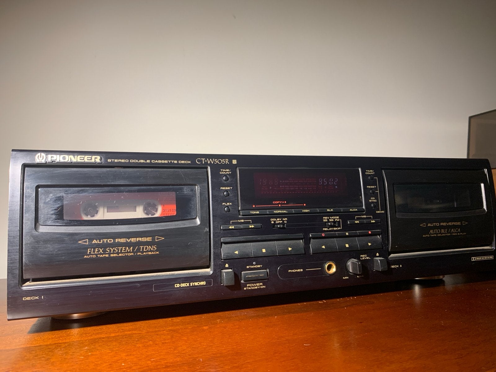Pioneer CT-W505R Dubbel Cassettedeck met Auto-Reverse, Ophalen of Verzenden, Dubbel, Auto-reverse