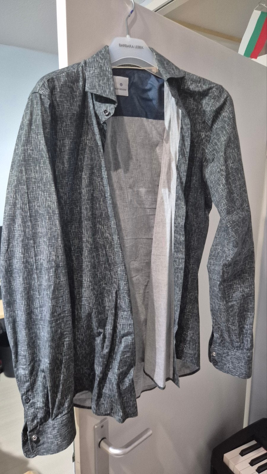 Katoen overhemd heren groen met patroon, maat M, Kleding | Heren, Blue Industry, Zo goed als nieuw, Groen, Halswijdte 39/40 (M)