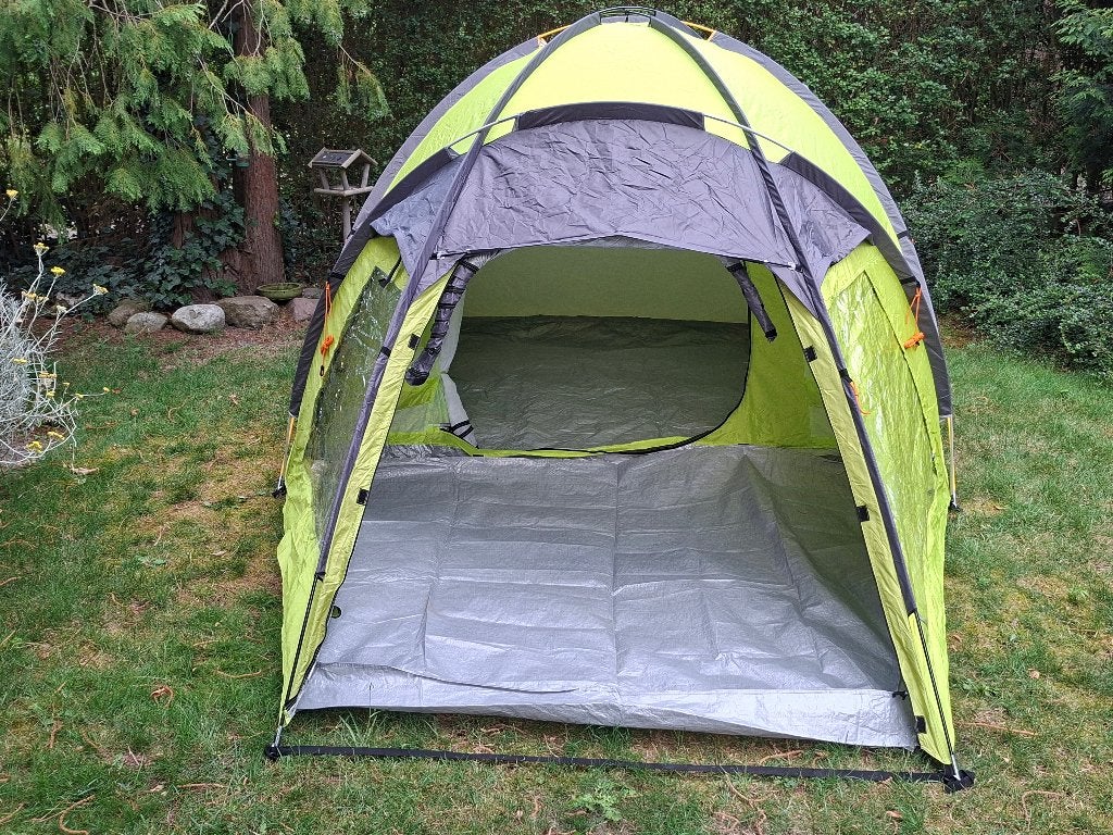 3-pers. nylon tent Fun Camp, met losse slaapcabine z.g.a.n., Ophalen, Zo goed als nieuw, Tot en met 3