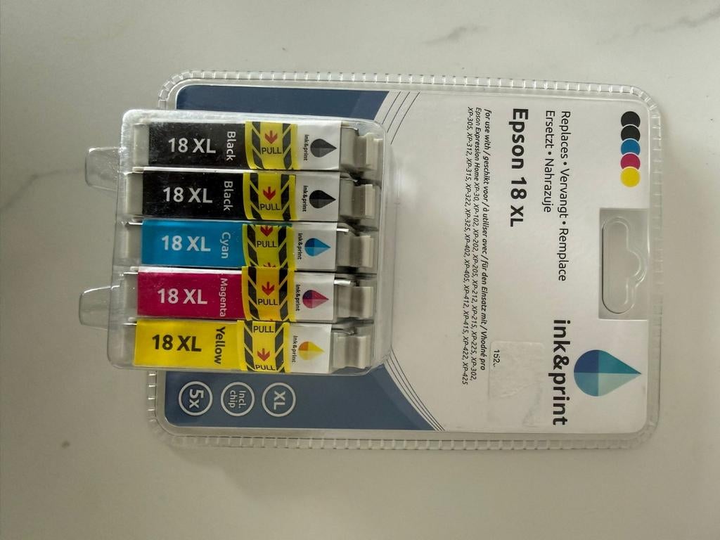 Inkt & Print Epson 18 XL Cartridges (5-pack), Computers en Software, Printerbenodigdheden, Nieuw, Cartridge, Ophalen of Verzenden